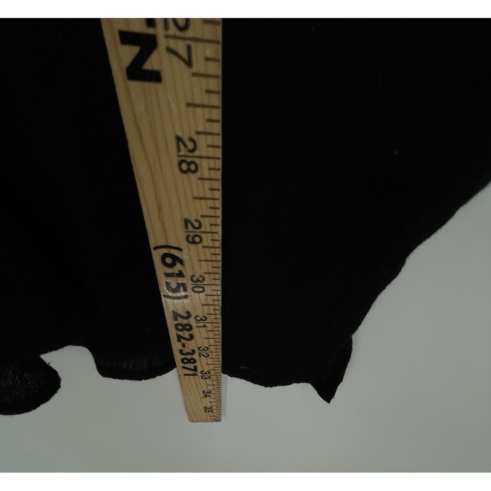 Croft & Barrow Shirt Womens XL Black Button Up Roll Tab Sleeve Tunic Top Cotton - Picture 6 of 14